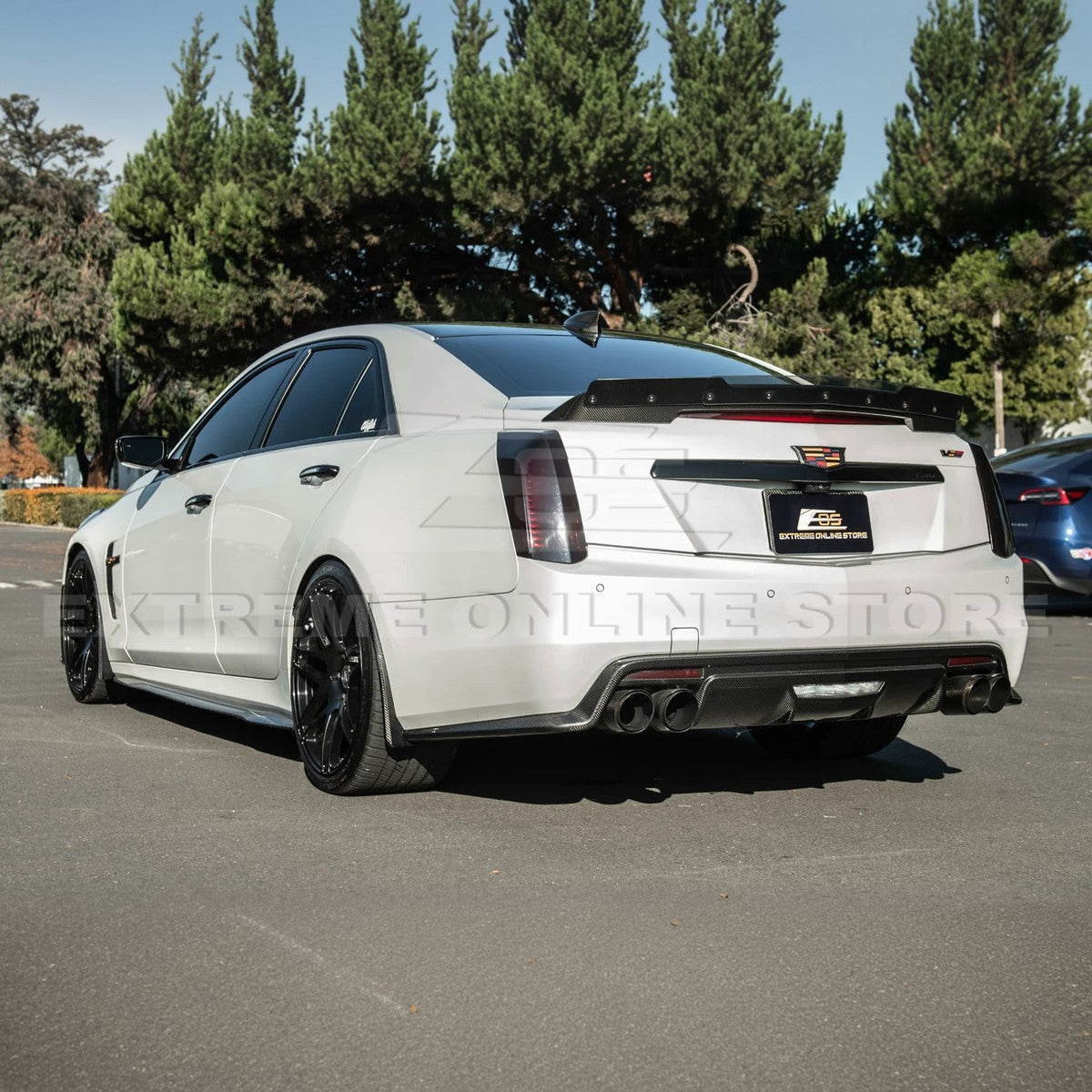2016-19 Cadillac CTS-V | DRY CARBON FIBER Front and Rear Mud Flaps Splash Guard image 4