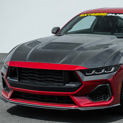 2024-Up Ford Mustang GT | Dry Carbon Fiber Overlay Headlight Eyebrow image 4