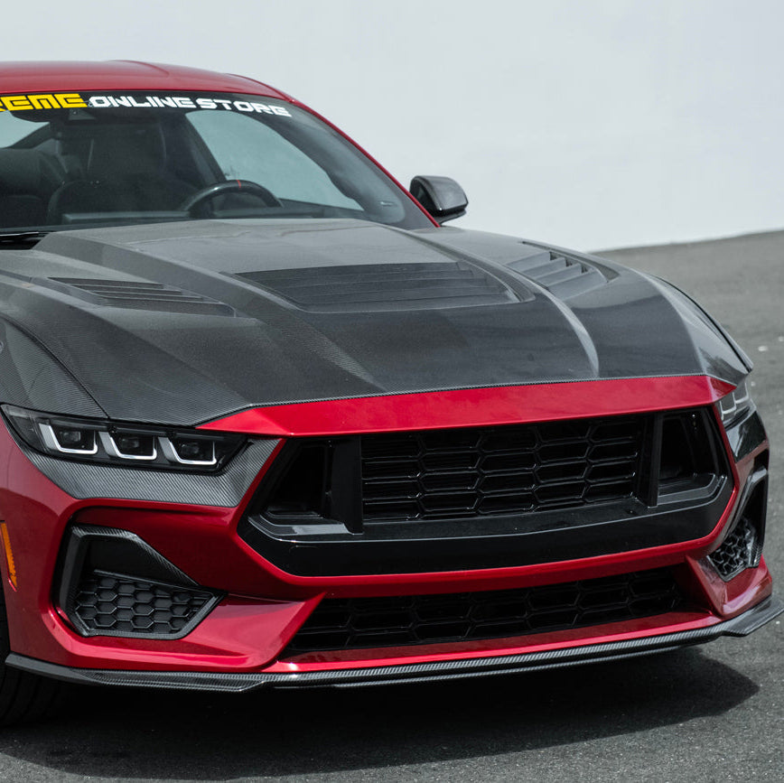 2024-Up Ford Mustang GT | Dry Carbon Fiber Overlay Headlight Eyebrow image 6
