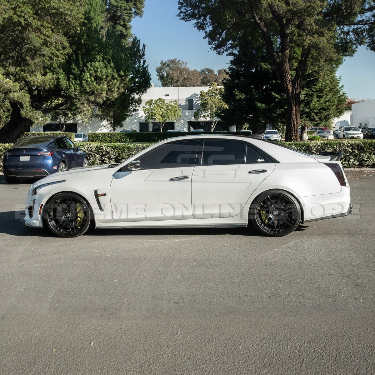 2016-19 Cadillac CTS-V | DRY CARBON FIBER Front and Rear Mud Flaps Splash Guard image 5