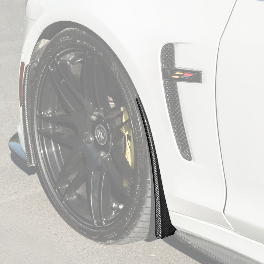 2016-19 Cadillac CTS-V DRY CARBON FIBER Front Mud Flaps Splash Guard image 1