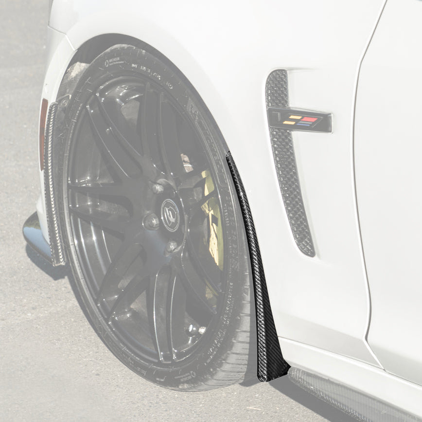 2016-19 Cadillac CTS-V DRY CARBON FIBER Front Mud Flaps Splash Guard image 3