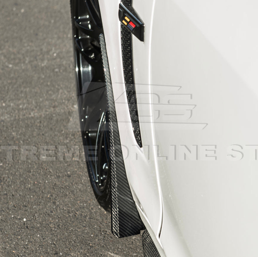 2016-19 Cadillac CTS-V DRY CARBON FIBER Front Mud Flaps Splash Guard image 4
