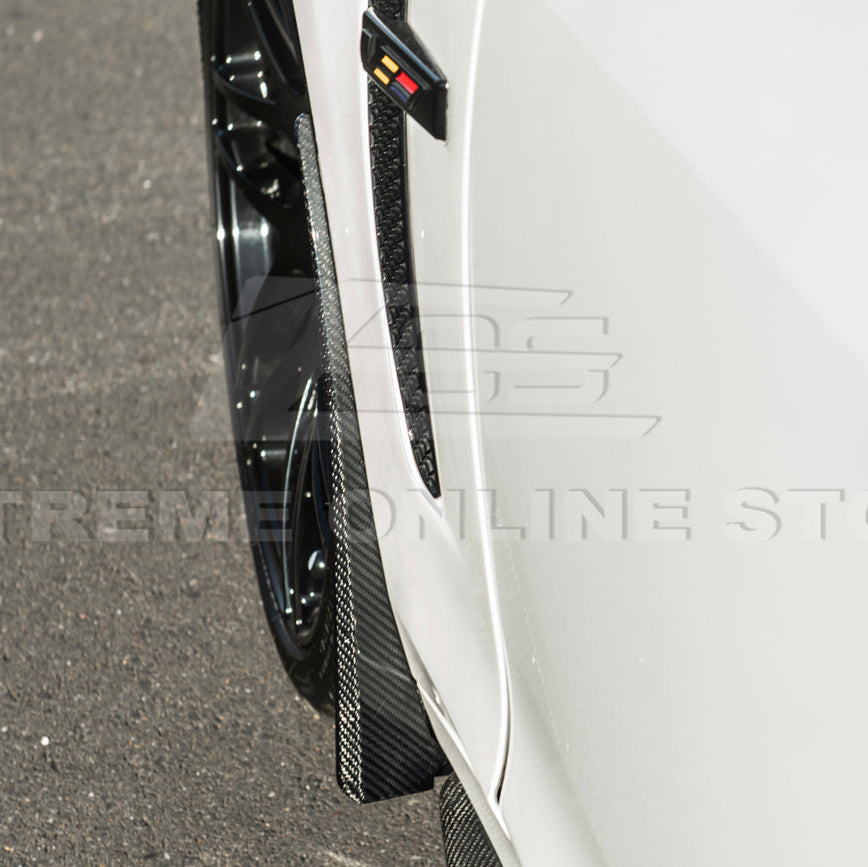 2016-19 Cadillac CTS-V | DRY CARBON FIBER Front and Rear Mud Flaps Splash Guard image 11