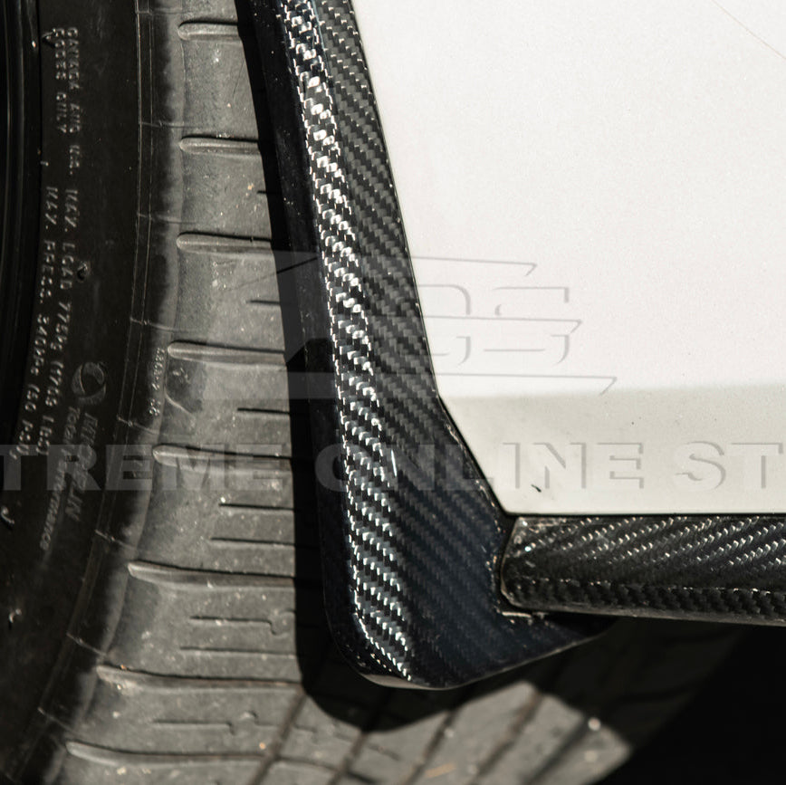 2016-19 Cadillac CTS-V | DRY CARBON FIBER Front and Rear Mud Flaps Splash Guard image 16