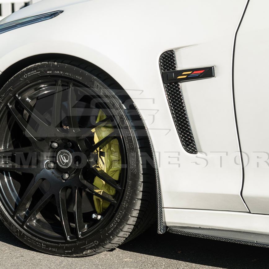 2016-19 Cadillac CTS-V DRY CARBON FIBER Front Mud Flaps Splash Guard image 9