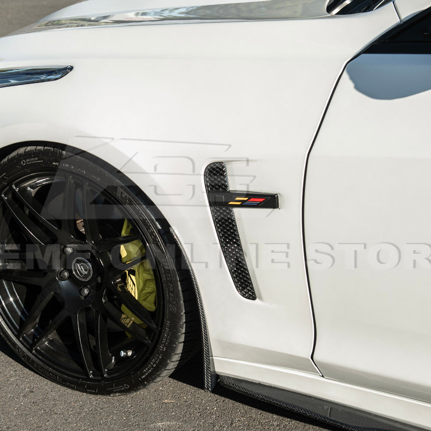 2016-19 Cadillac CTS-V | DRY CARBON FIBER Front and Rear Mud Flaps Splash Guard image 6