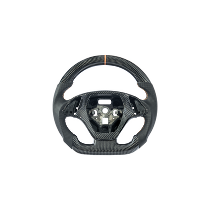 Chevrolet Corvette C7 Black Leather Orange Stitching Carbon Fiber Steering Wheel image 1