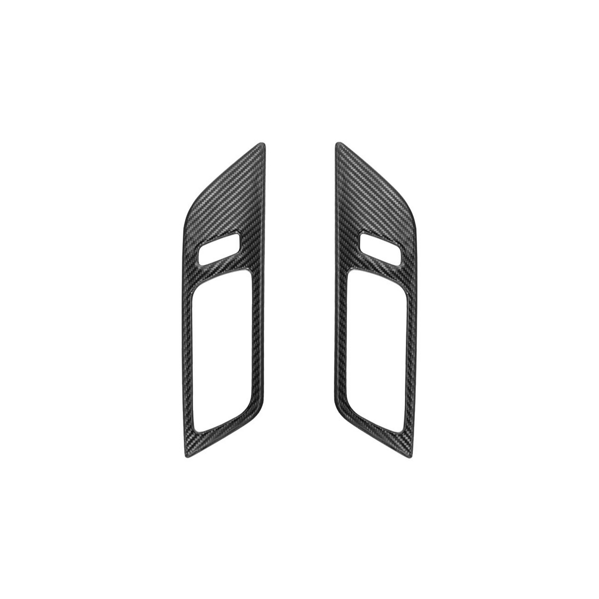2024-Up Ford Mustang DRY CARBON FIBER Door Handle Panel Cover image 1