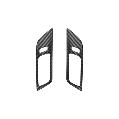 2024-Up Ford Mustang DRY CARBON FIBER Door Handle Panel Cover image 1