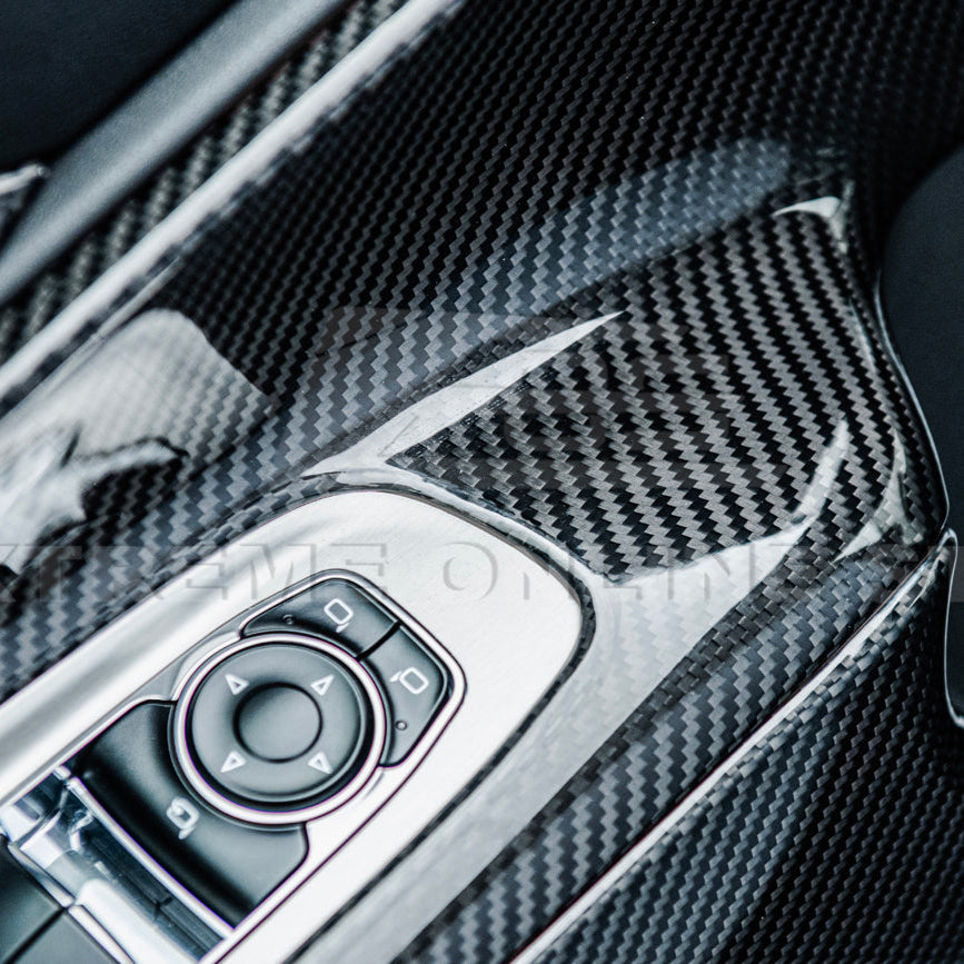 Corvette C8 DRY CARBON FIBER Window Switch Trim & Pillar Panel Cover image 32