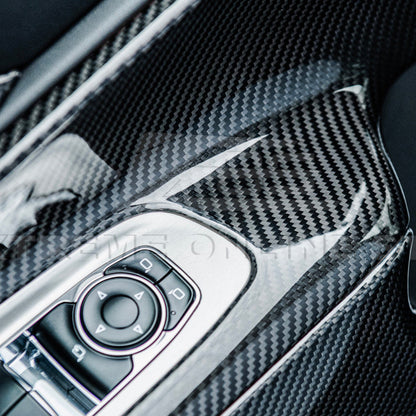 Corvette C8 DRY CARBON FIBER Window Switch Trim & Pillar Panel Cover image 32