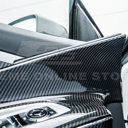 Corvette C8 DRY CARBON FIBER Window Switch Trim & Pillar Panel Cover image 34