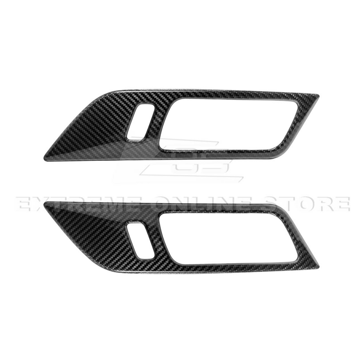 2024-Up Ford Mustang DRY CARBON FIBER Door Handle Panel Cover image 13