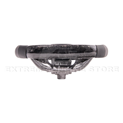 2024-Up Ford Mustang Forged CARBON FIBER Perforated Leather Red Stripe Steering Wheel image 16