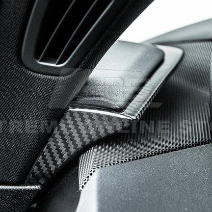 Corvette C8 DRY CARBON FIBER Upper Dash Pad Trim Kit image 7