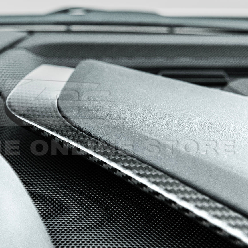 Corvette C8 DRY CARBON FIBER Upper Dash Pad Trim Kit image 11
