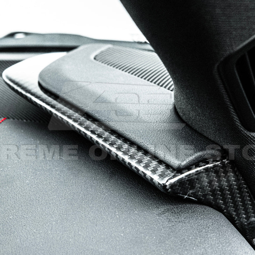 Corvette C8 DRY CARBON FIBER Upper Dash Pad Trim Kit image 8