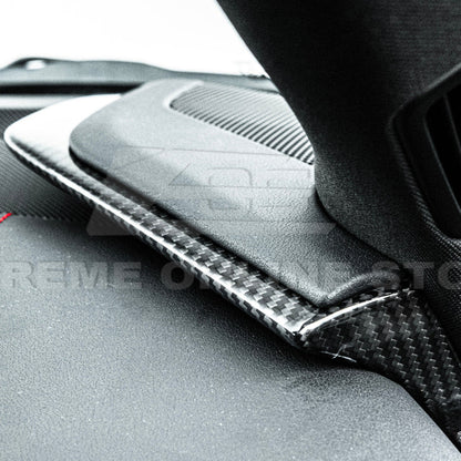 Corvette C8 DRY CARBON FIBER Upper Dash Pad Trim Kit image 8