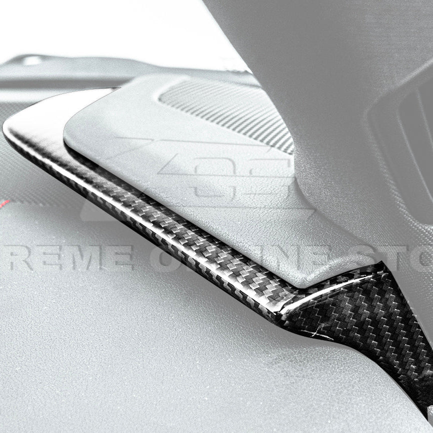 Corvette C8 DRY CARBON FIBER Upper Dash Pad Trim Kit image 5