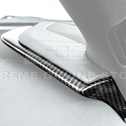 Corvette C8 DRY CARBON FIBER Upper Dash Pad Trim Kit image 5