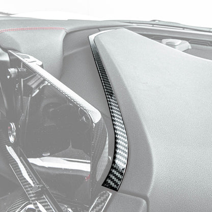 Corvette C8 DRY CARBON FIBER Upper Dash Pad Trim Kit image 3