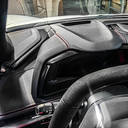 Corvette C8 DRY CARBON FIBER Upper Dash Pad Trim Kit image 1