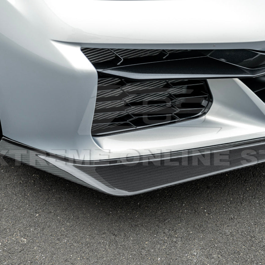 Corvette C8 Z06 / E-Ray DRY CARBON FIBER Front Splitter [Z07 Extended One-Piece Package] image 7