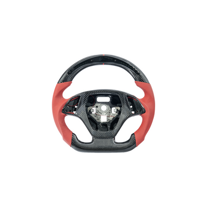 Chevrolet Corvette C7 Red Leather Red Stitching LED Carbon Fiber Steering Wheel image 1