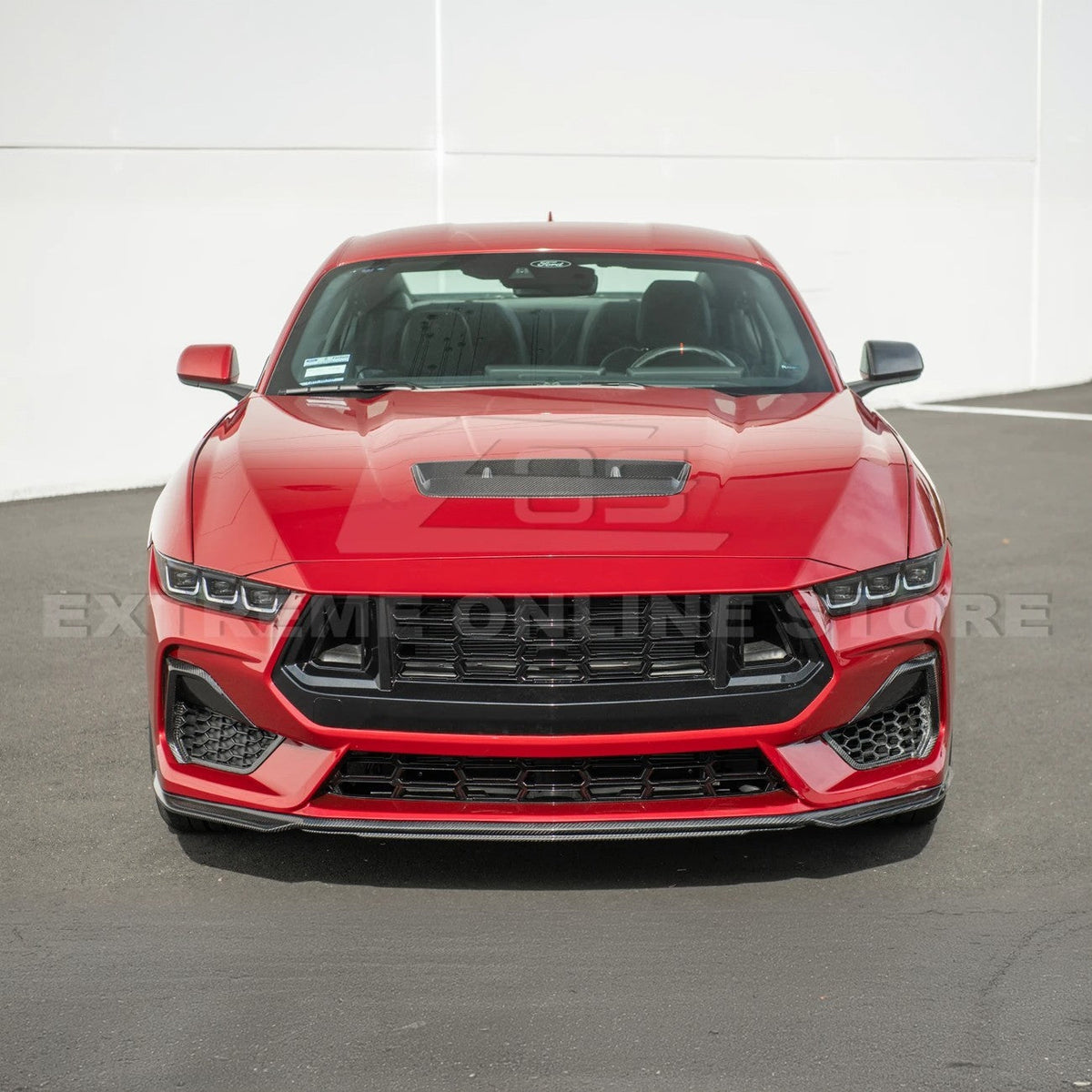 2024-Up Ford Mustang EOS Performance Dry CARbon Fiber Front Hood Vent Insert Cover image 5