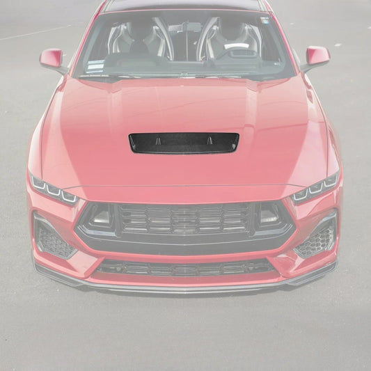 2024-Up Ford Mustang EOS Performance Dry CARbon Fiber Front Hood Vent Insert Cover image 2