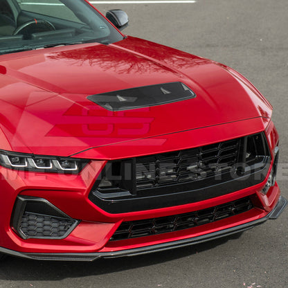 2024-Up Ford Mustang EOS Performance Dry CARbon Fiber Front Hood Vent Insert Cover image 8