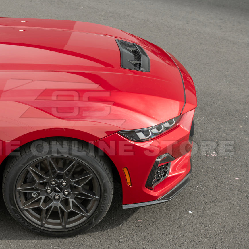 2024-Up Ford Mustang EOS Performance Dry CARbon Fiber Front Hood Vent Insert Cover image 9