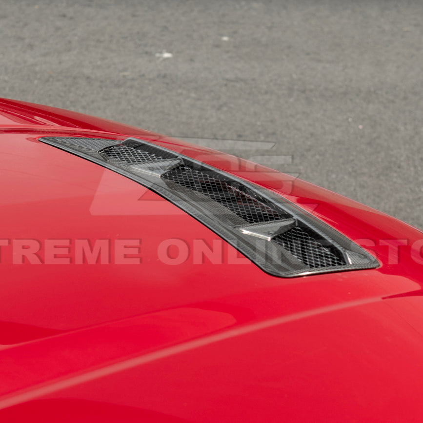 2024-Up Ford Mustang EOS Performance Dry CARbon Fiber Front Hood Vent Insert Cover image 10