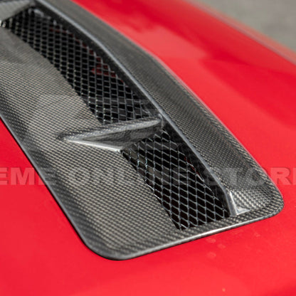 2024-Up Ford Mustang EOS Performance Dry CARbon Fiber Front Hood Vent Insert Cover image 11