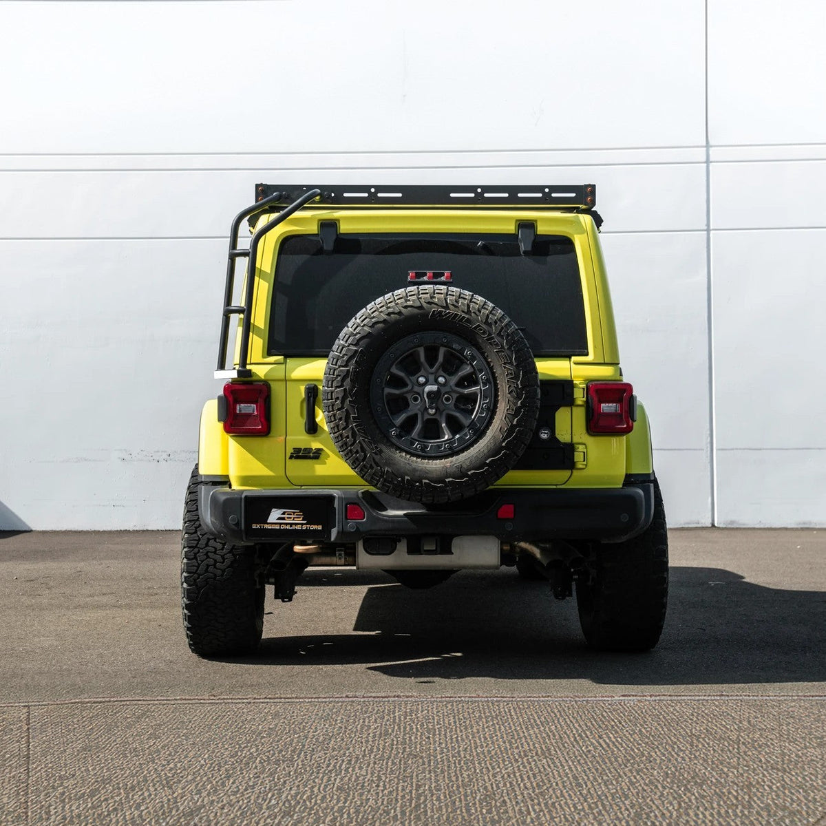 2018-Up Jeep Wrangler JL Carbon Steel Black Roof Rack Side Access Ladder image 8