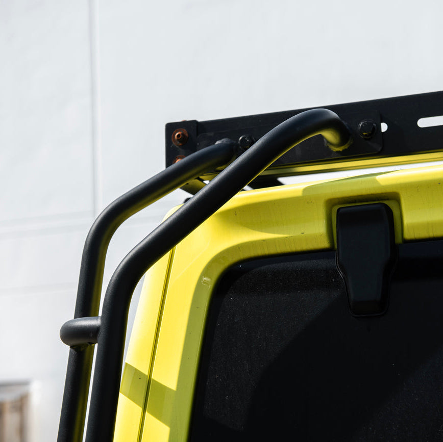 2018-Up Jeep Wrangler JL Carbon Steel Black Roof Rack Side Access Ladder image 10
