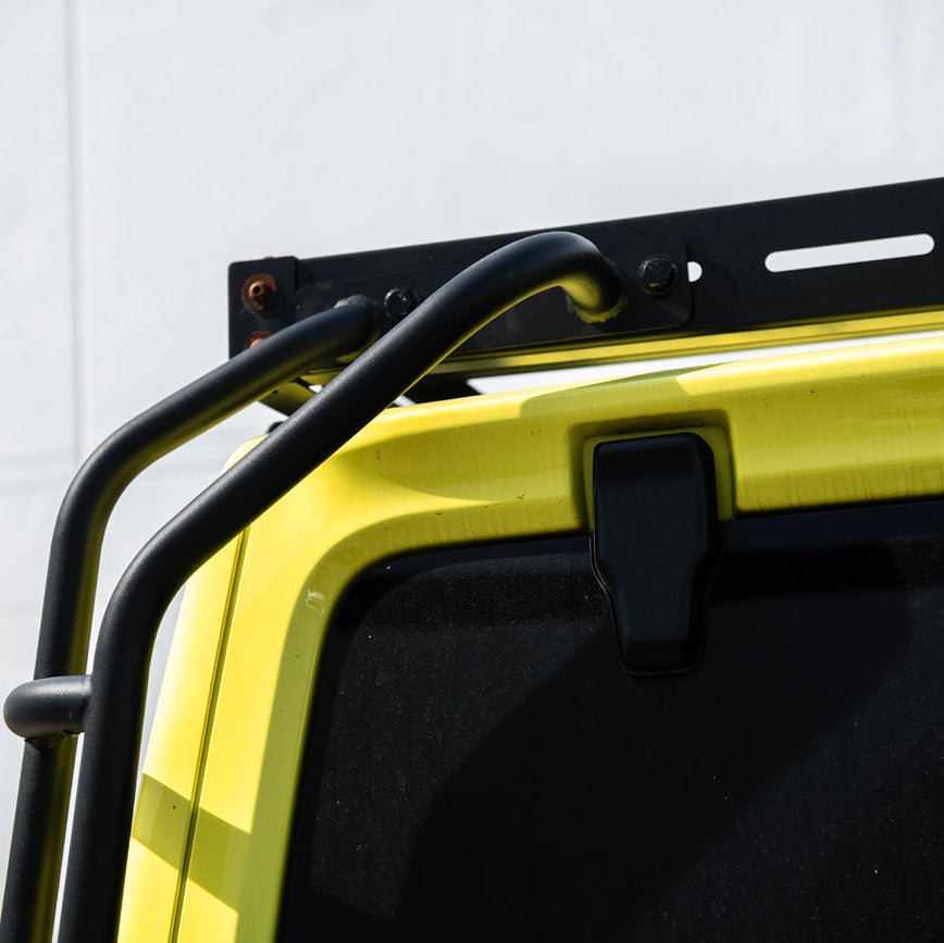 2018-Up Jeep Wrangler | Carbon Steel Black Full-Length Roof Cargo Rack Ladder image 11