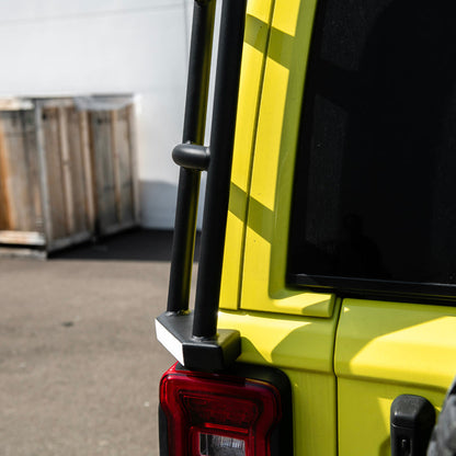 2018-Up Jeep Wrangler | Carbon Steel Black Full-Length Roof Cargo Rack Ladder image 12