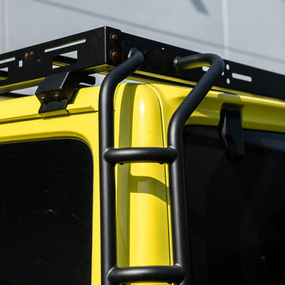 2018-Up Jeep Wrangler JL Carbon Steel Black Roof Rack Side Access Ladder image 13