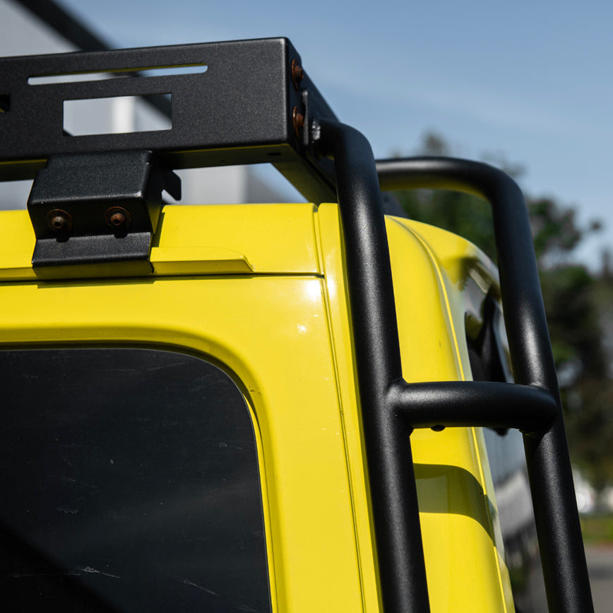 2018-Up Jeep Wrangler | Carbon Steel Black Full-Length Roof Cargo Rack Ladder image 15