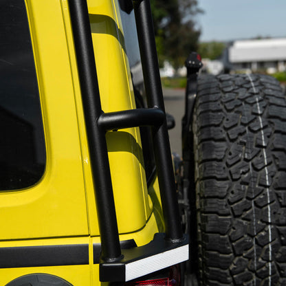 2018-Up Jeep Wrangler JL Carbon Steel Black Roof Rack Side Access Ladder image 15