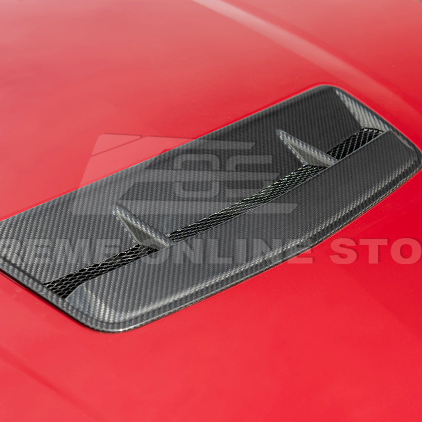 2024-Up Ford Mustang EOS Performance Dry CARbon Fiber Front Hood Vent Insert Cover image 13