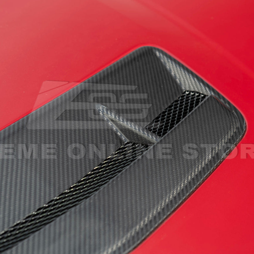 2024-Up Ford Mustang EOS Performance Dry CARbon Fiber Front Hood Vent Insert Cover image 14
