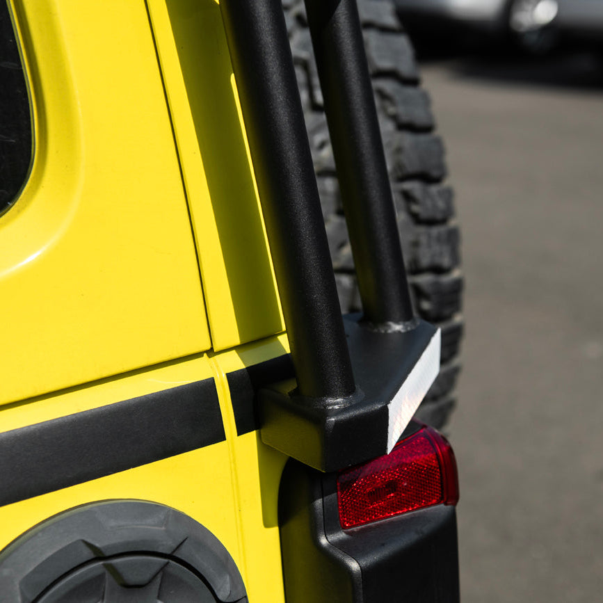 2018-Up Jeep Wrangler JL Carbon Steel Black Roof Rack Side Access Ladder image 17
