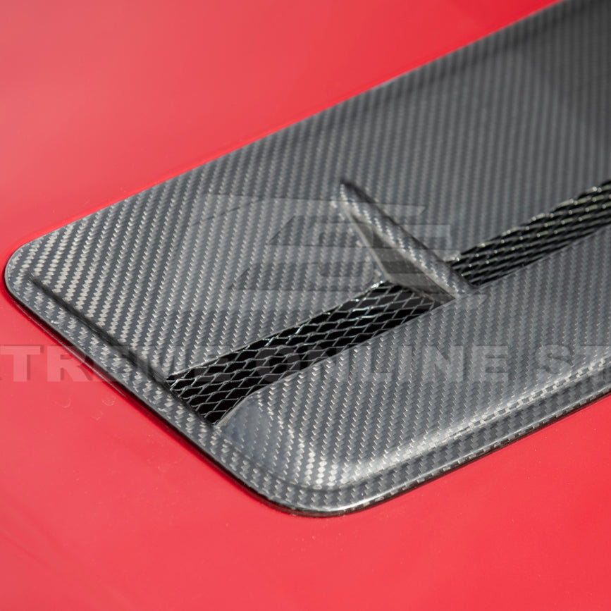 2024-Up Ford Mustang EOS Performance Dry CARbon Fiber Front Hood Vent Insert Cover image 15