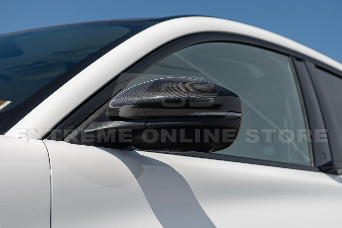 2021+ Ford Mustang Mach-E DRY CARBON FIBER Mirror Cap Cover image 4