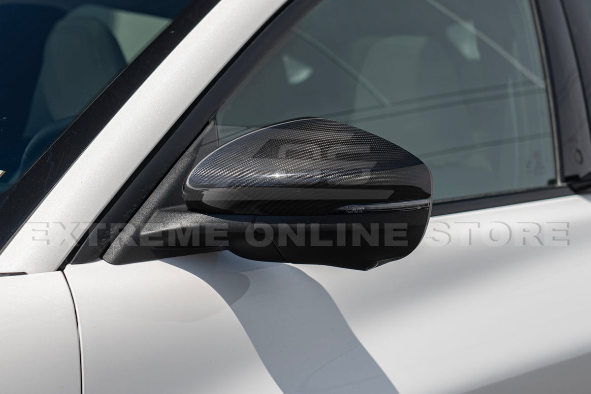 2021+ Ford Mustang Mach-E DRY CARBON FIBER Mirror Cap Cover image 3
