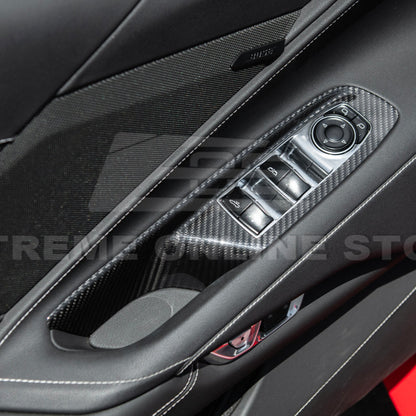 Corvette C8 DRY CARBON FIBER Door Window Control Panel Switch Cover image 5