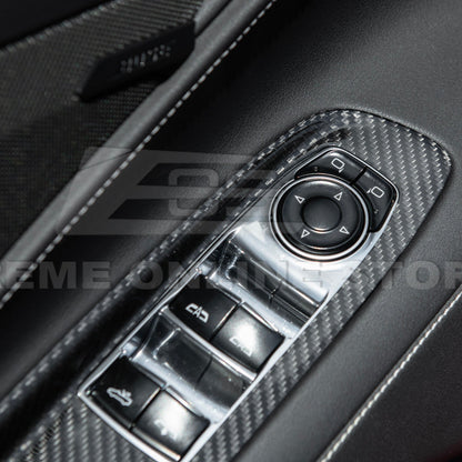 Corvette C8 DRY CARBON FIBER Door Window Control Panel Switch Cover image 7